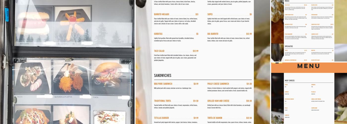 Taqueria Los Tetillas Menu