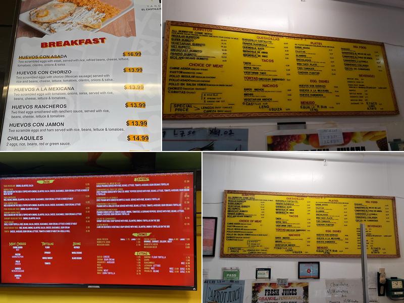 Taqueria Castillito Yucateco Menu