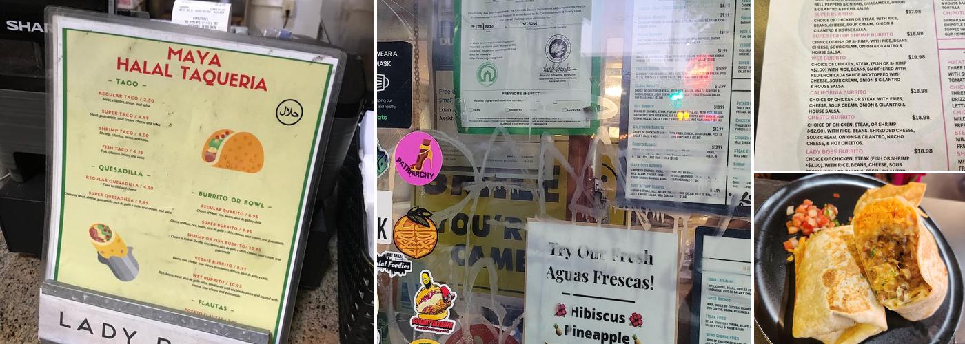 Maya Halal Taqueria Menu