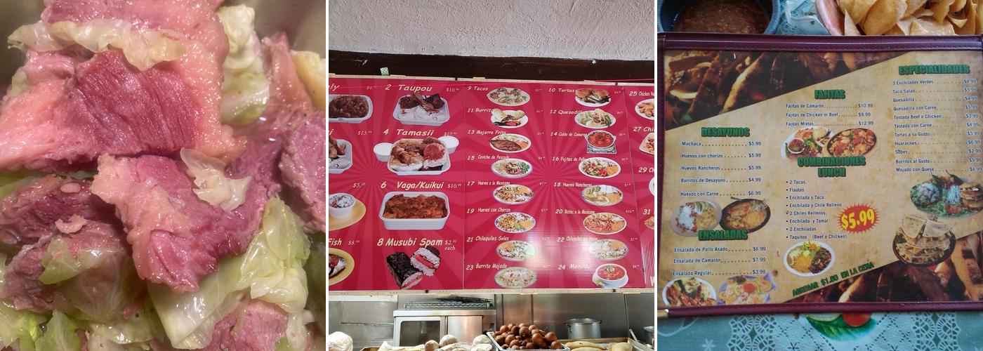 Park Avenue Restaurant Polynesian and Mexican Store Menu