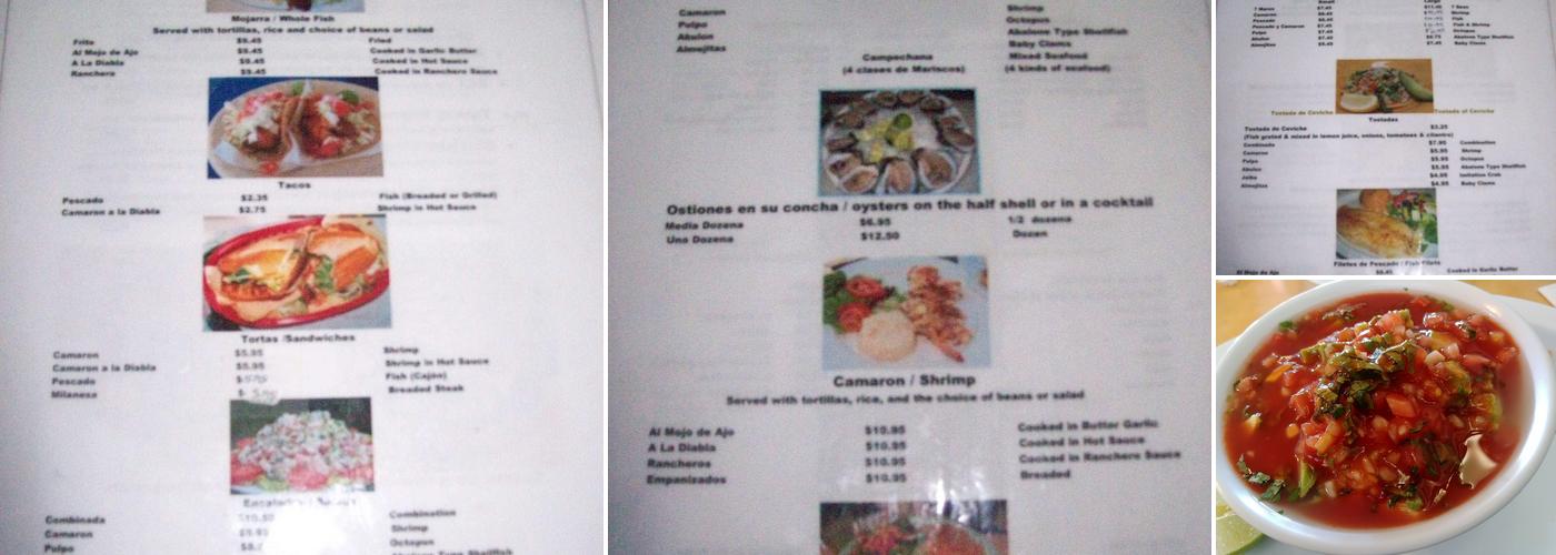 Clemente Seafood Restaurant Menu