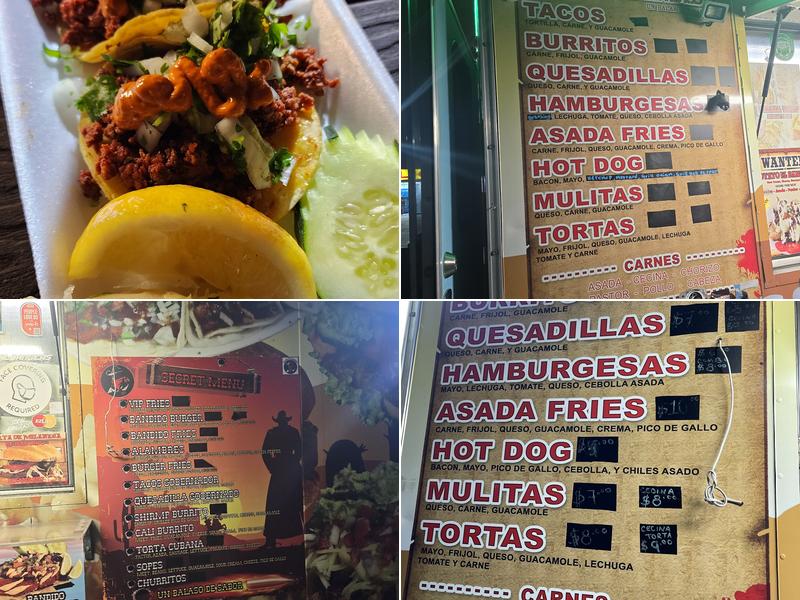 Tacos El Bandido Menu