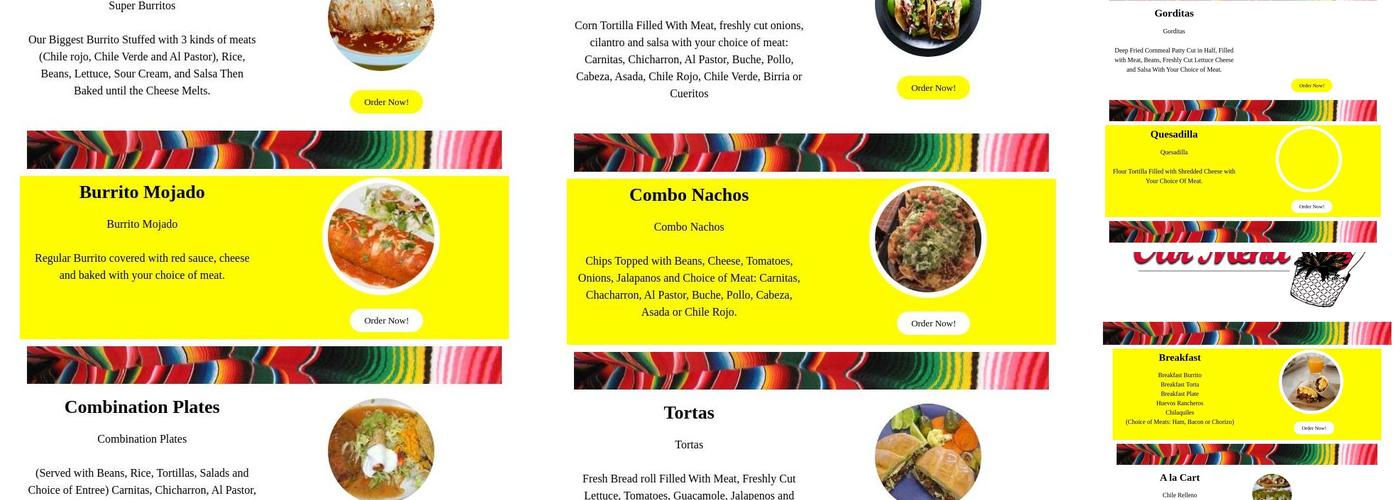 La Rancherita Tortilleria & Deli Menu