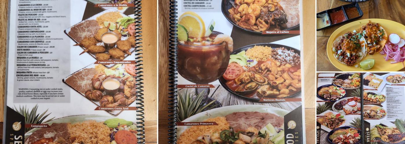 Tacos al Carbón Menu