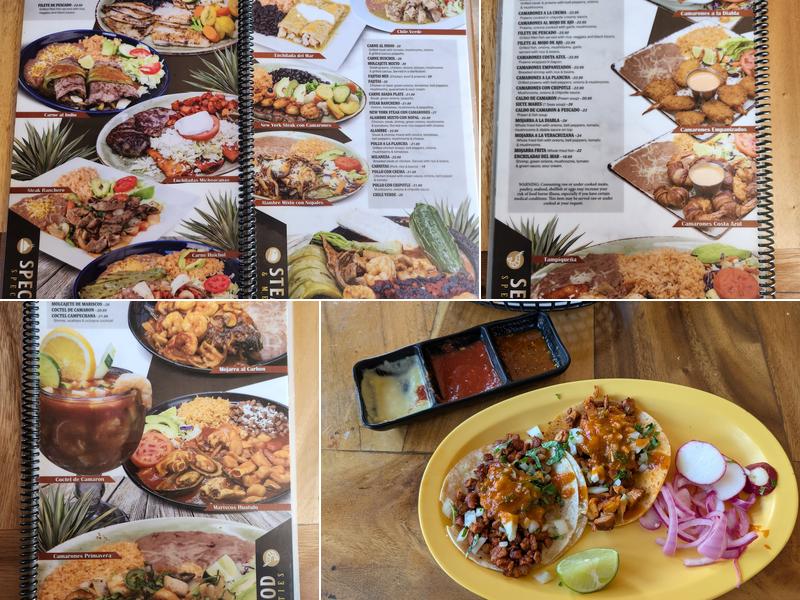 Tacos al Carbón Menu