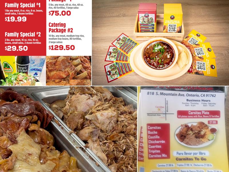 Carnitas Al Estilo Michoacan Menu