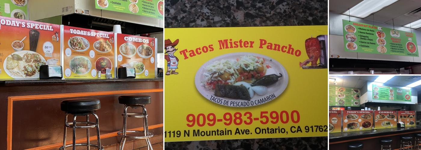 Tacos Mister Pancho Menu