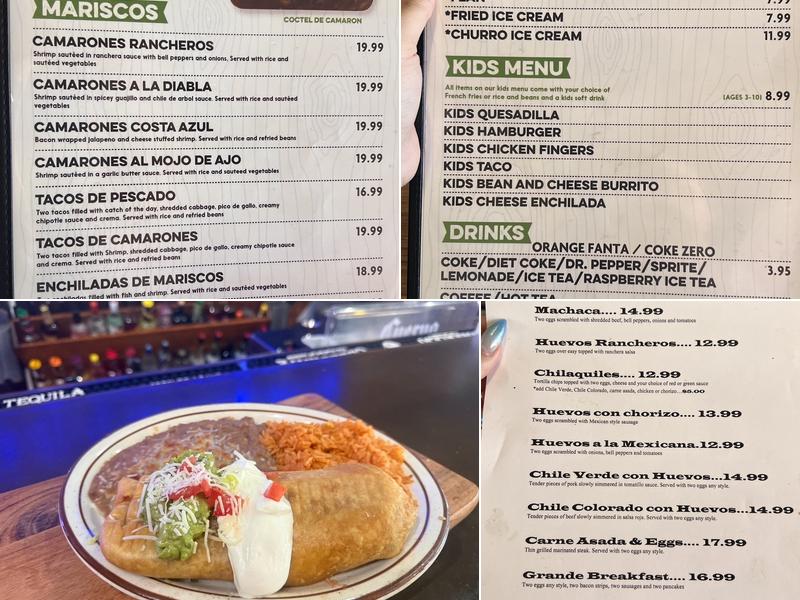 Xavi's Cantina & Grill Menu