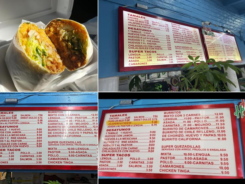 The Tamale Man Menu