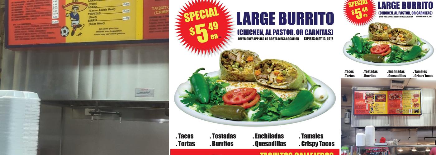 El Campeon #2 Menu