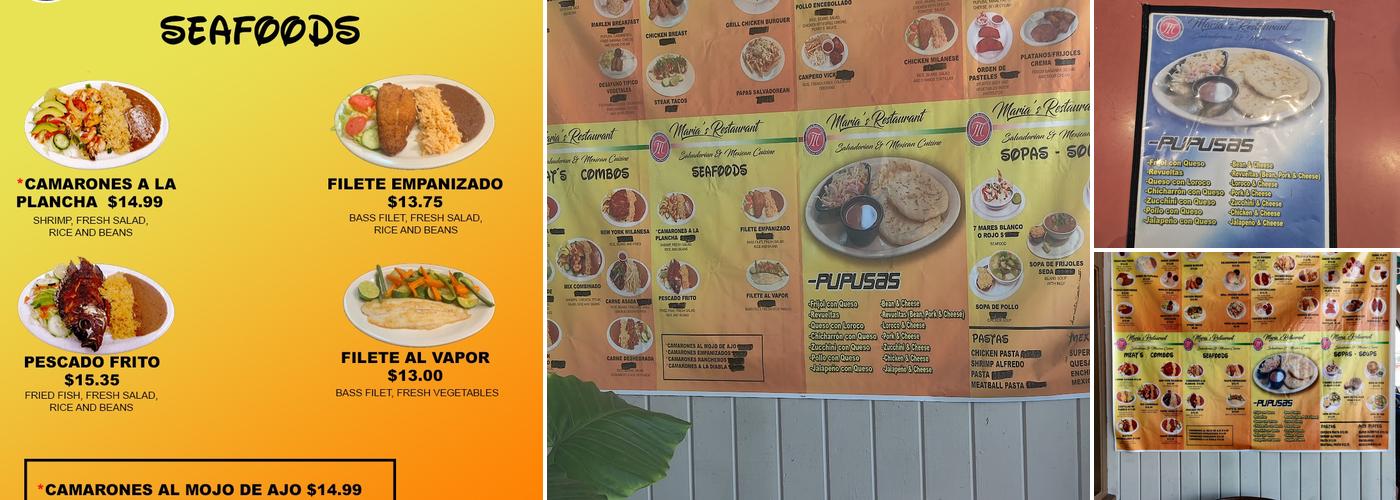 Maria's Restaurant Menu