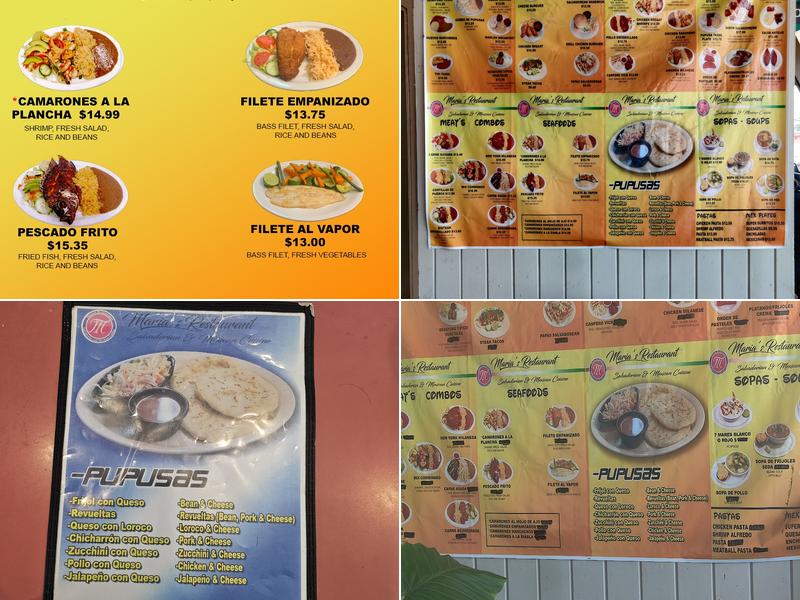 Maria's Restaurant Menu
