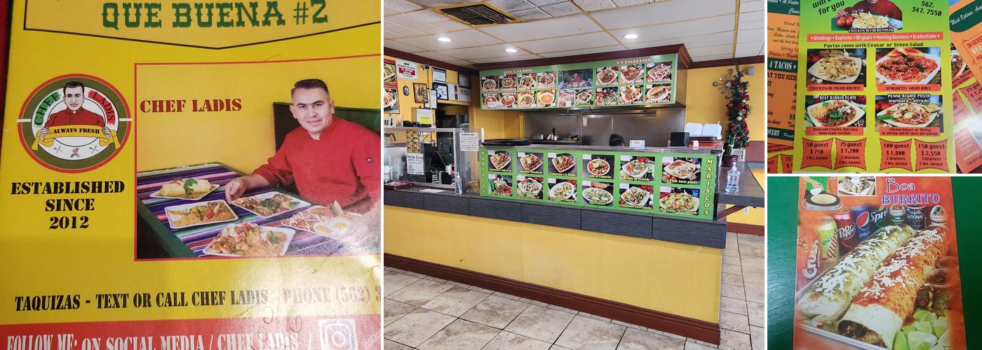 Que Buena Taqueria Menu