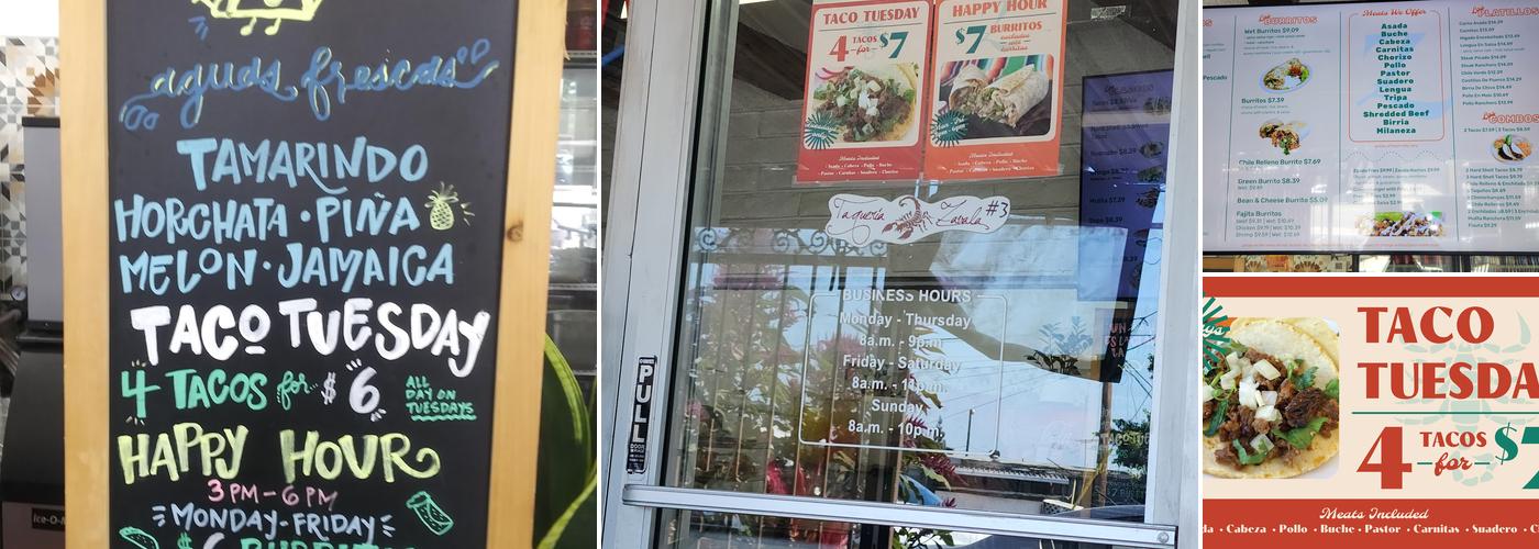 Taqueria Zavala #3 Menu