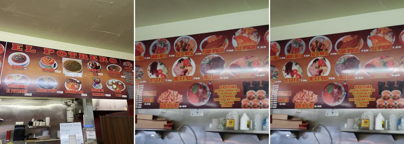El Potrero Menu