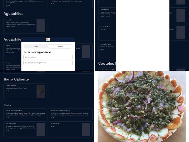 Mariscos Culichi Menu