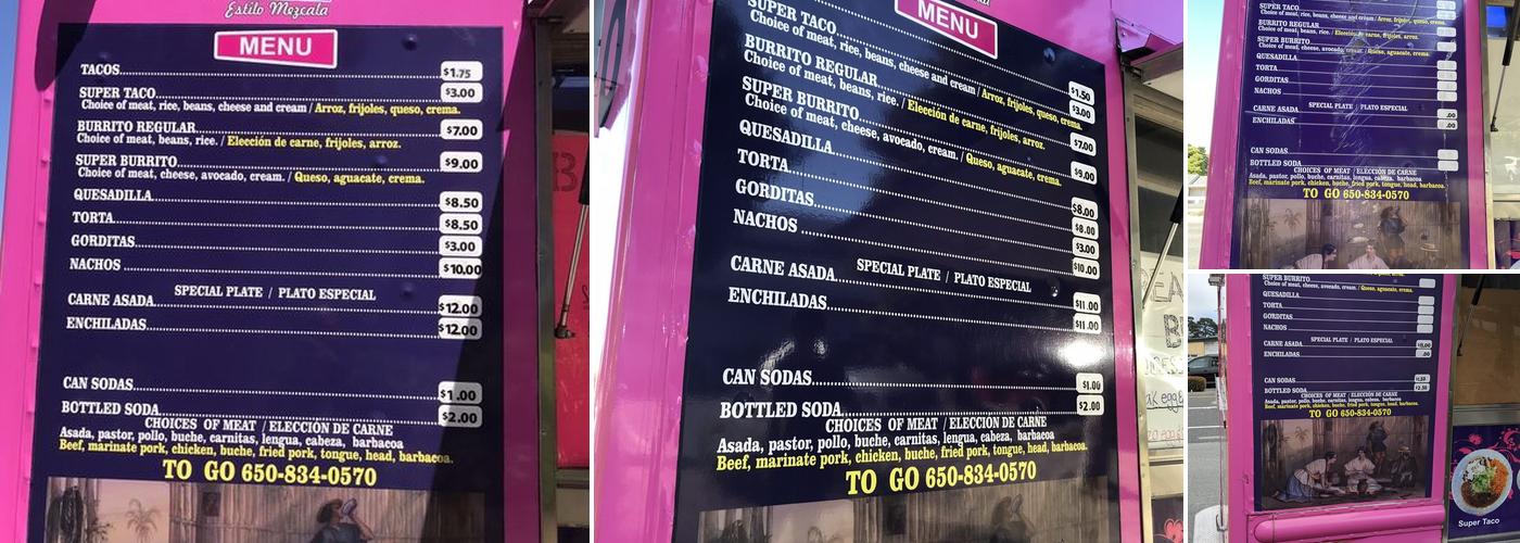 Tacos Juanita's Estilo Mezcala Menu