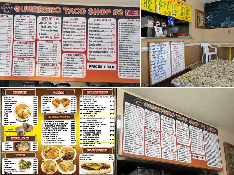 Guerrero Taco Shop Menu