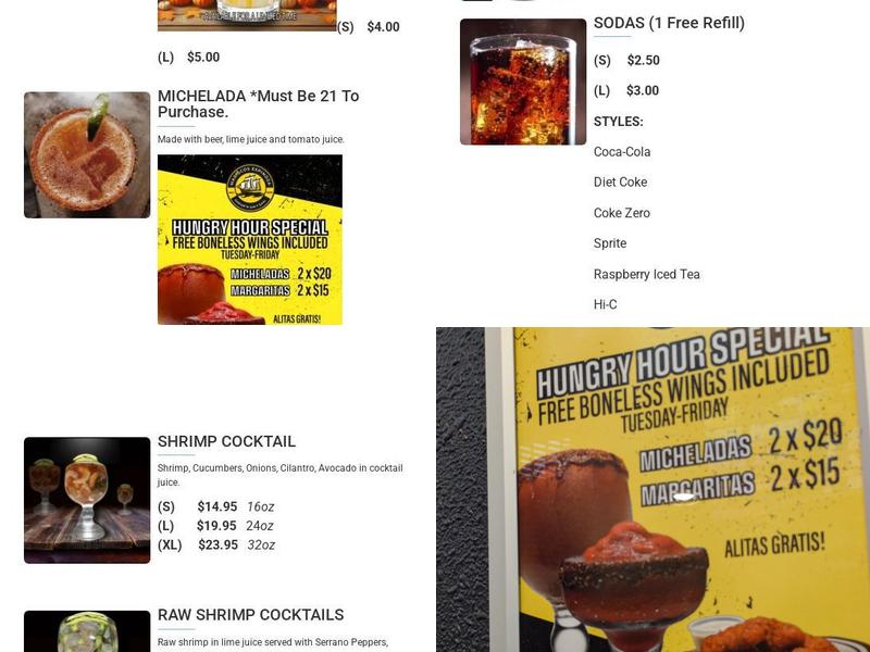 Mariscos Espinoza Highland Menu