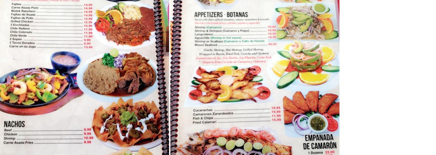 El Nayarit Menu