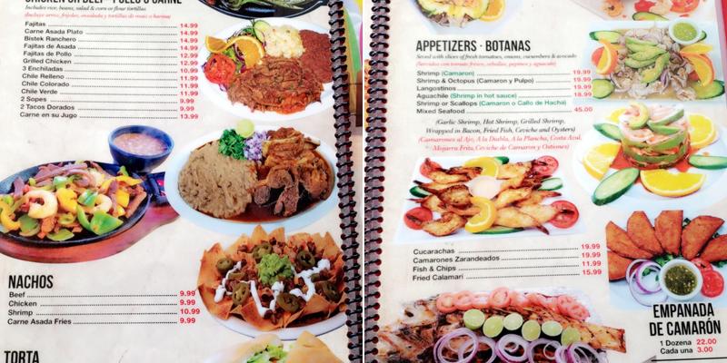 El Nayarit Menu