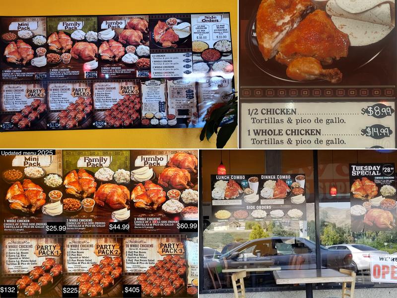 Juan’s Super Pollo Menu