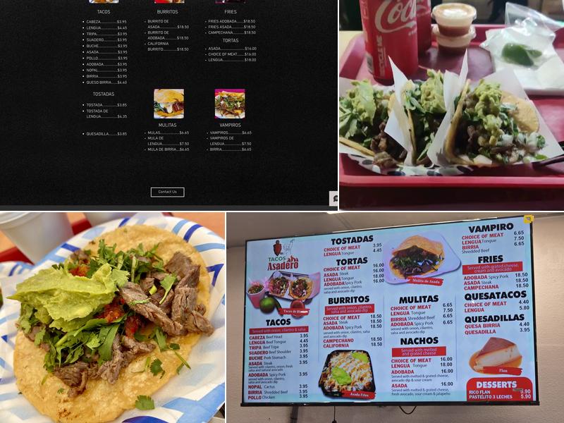 Tacos Asadero Menu