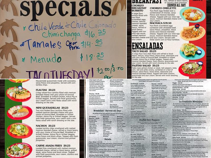 Chile Relleno Menu