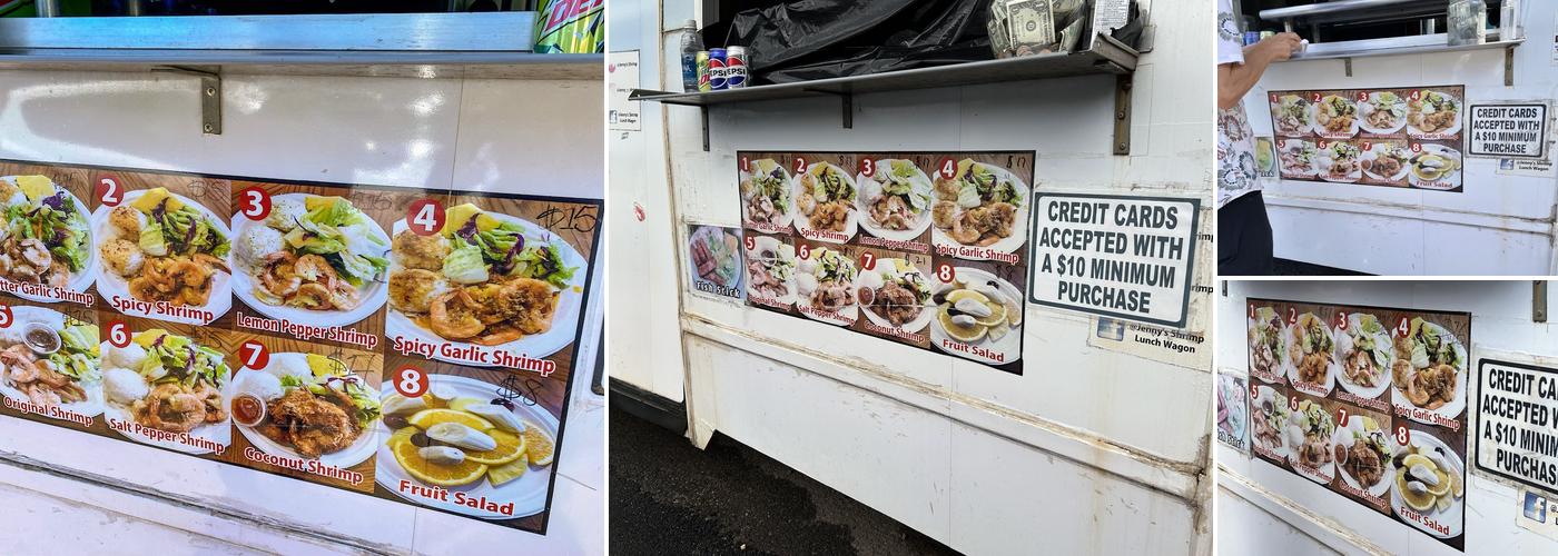 Jenny’s Shrimp Truck Menu