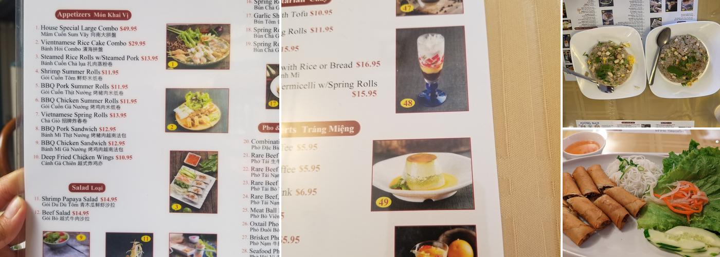 Huong Nam Menu