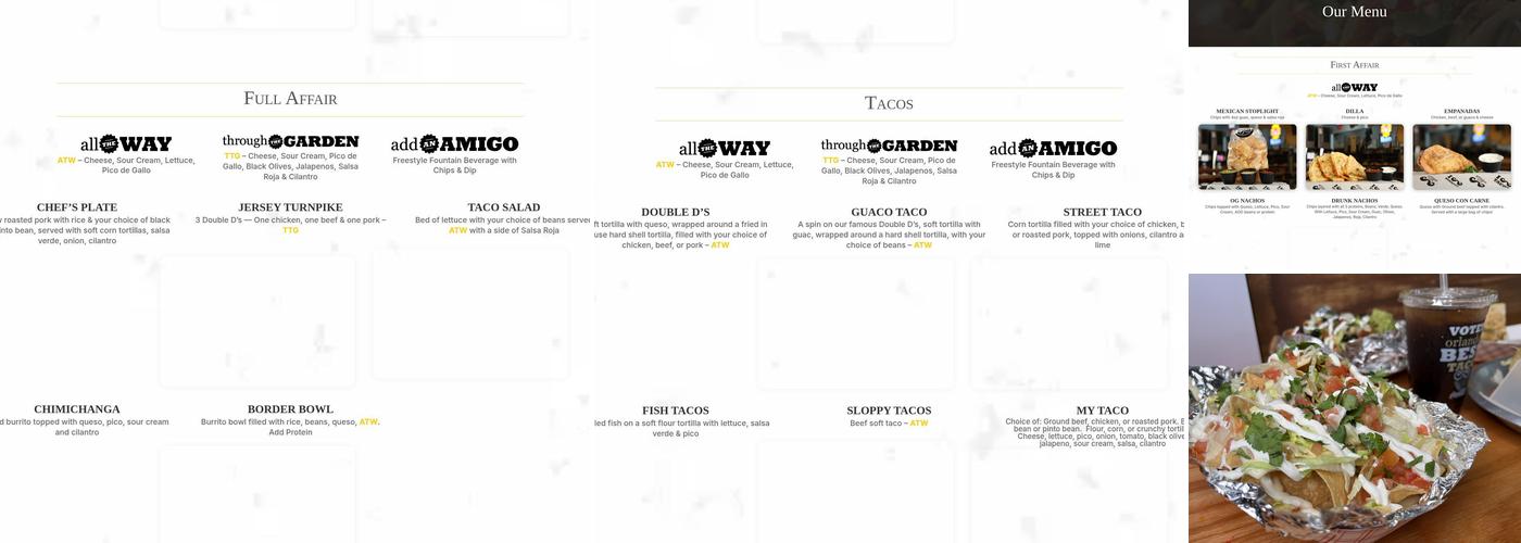 Gringos Locos UCF Menu