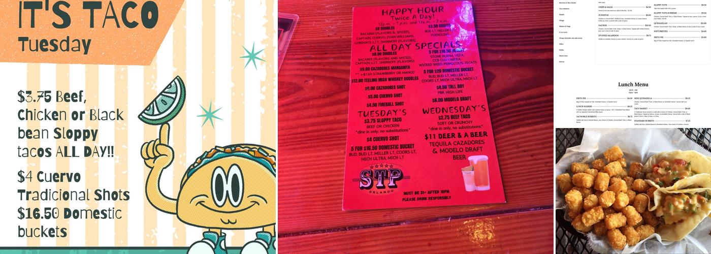 Sloppy Taco Palace Menu