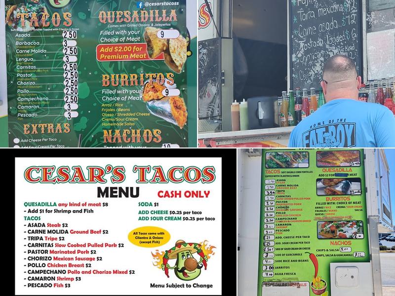 Cesar's Tacos Menu
