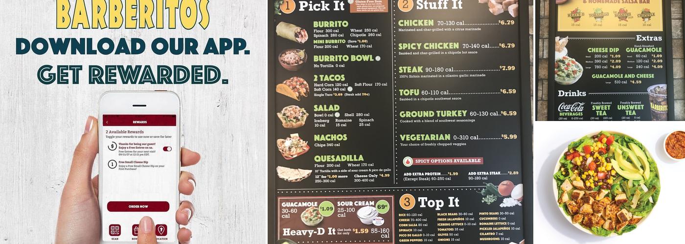 Barberitos Menu