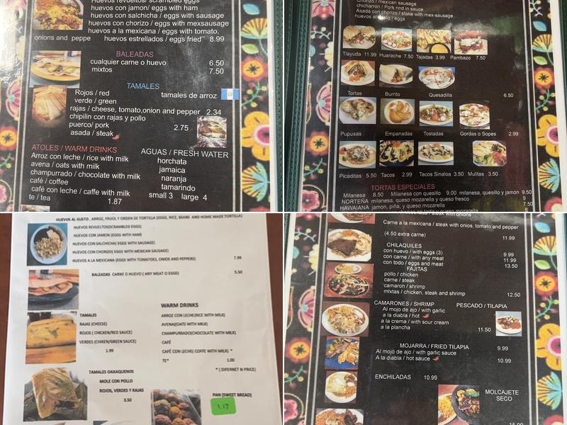 El Mirador Mexican Restaurant Menu