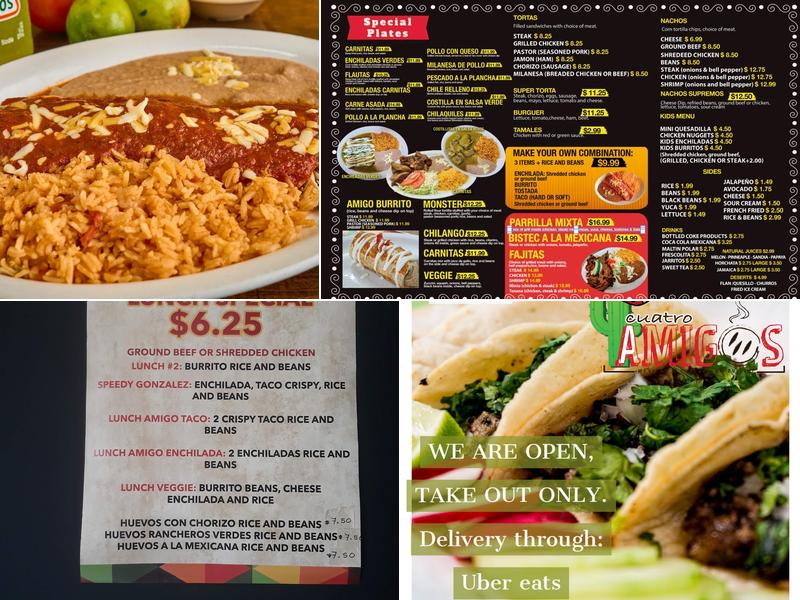 Cuatro Amigos Menu
