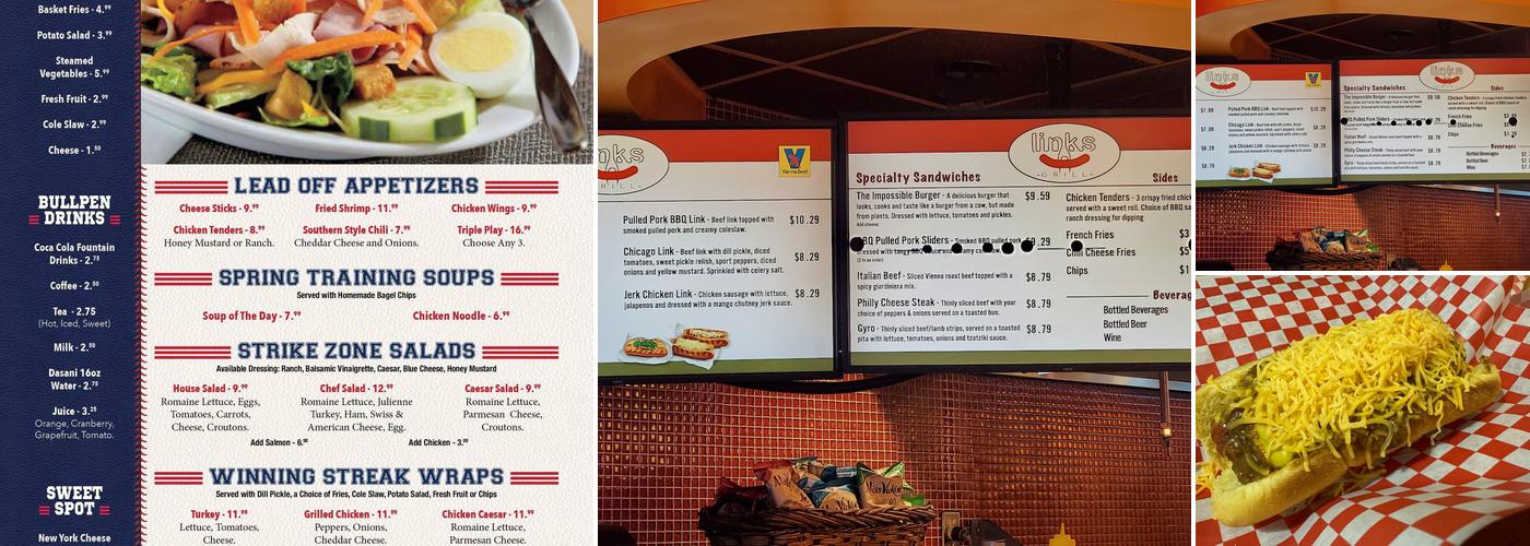 Links Grill Menu