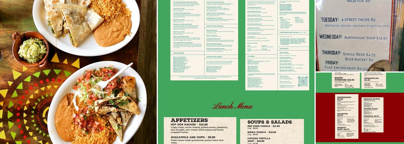 Salsa Verde Restaurant Menu