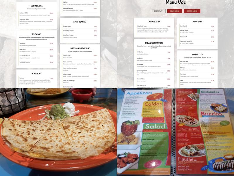 Tortas de Fuego Village of Oak Creek Menu