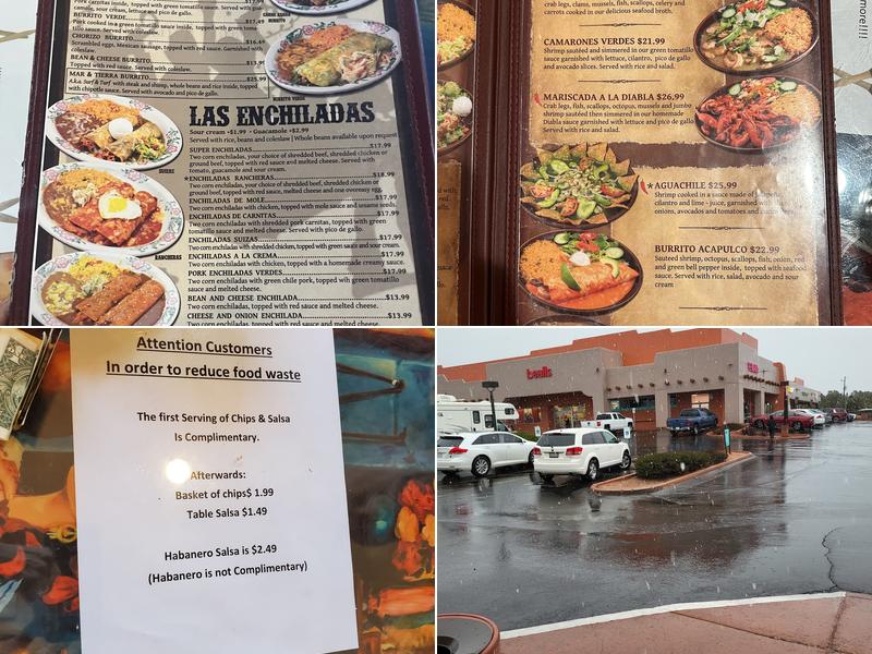 Fiesta Mexicana Sedona, AZ Menu