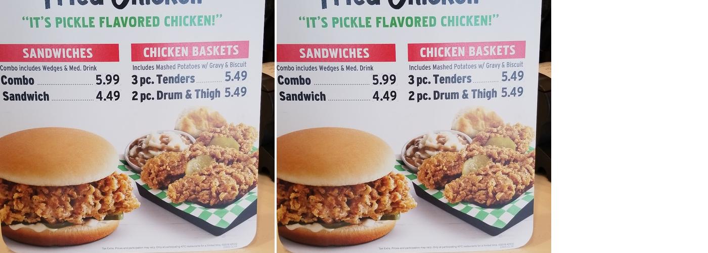 KFC Menu