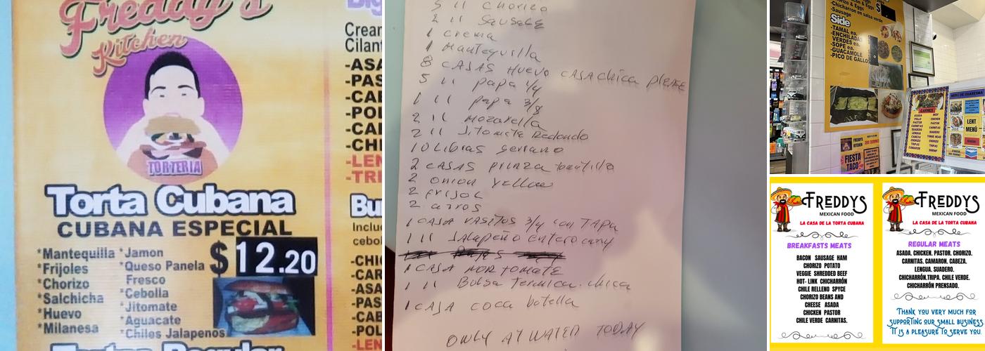 FREDDYS MEXICAN FOOD INC Menu