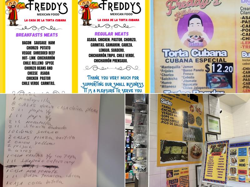 FREDDYS MEXICAN FOOD INC Menu