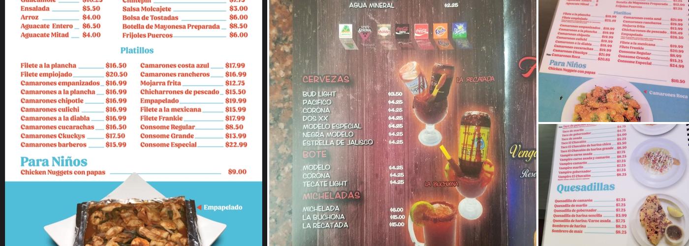 Mariscos El Chavalon Menu