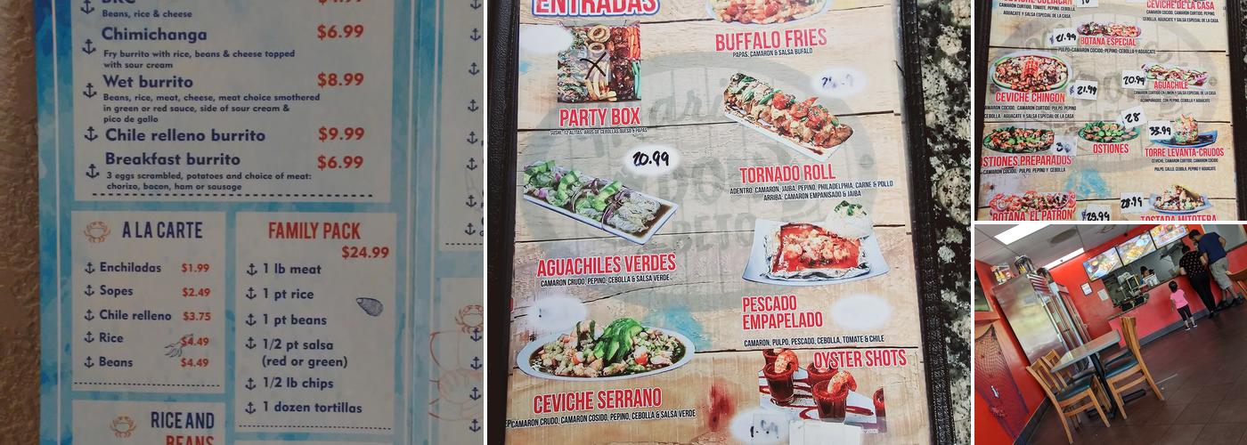 Mariscos Don Beto Menu