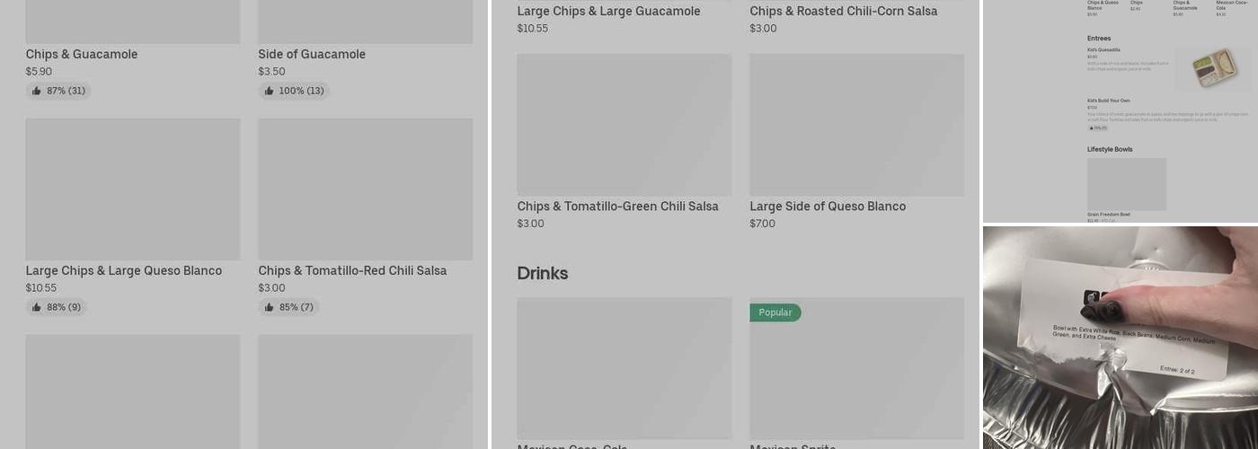 Chipotle Mexican Grill Menu