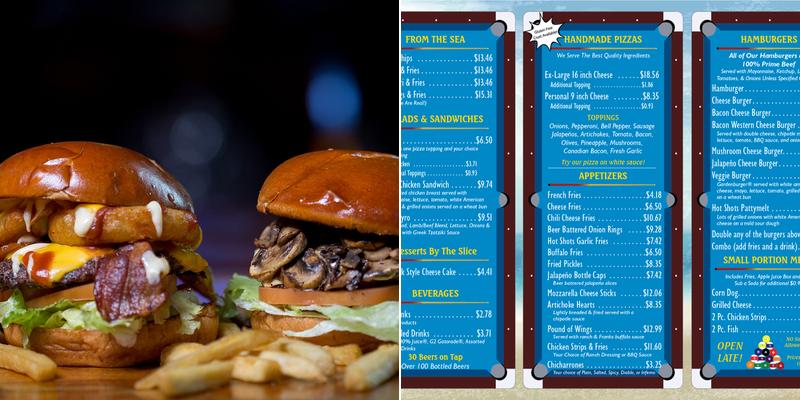 HotShots Billiards & Family Entertainment Menu