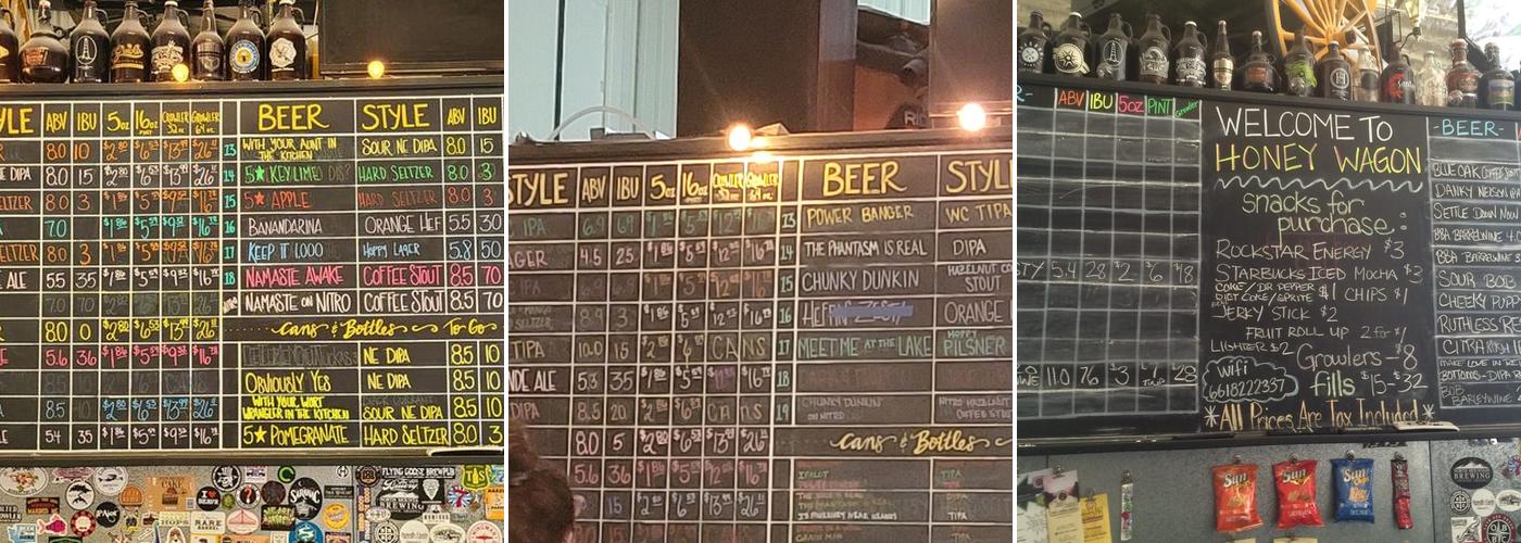 Local Craft Beer Menu