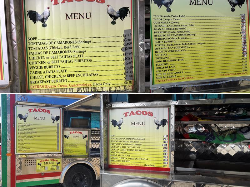 El Gallo Giro Menu