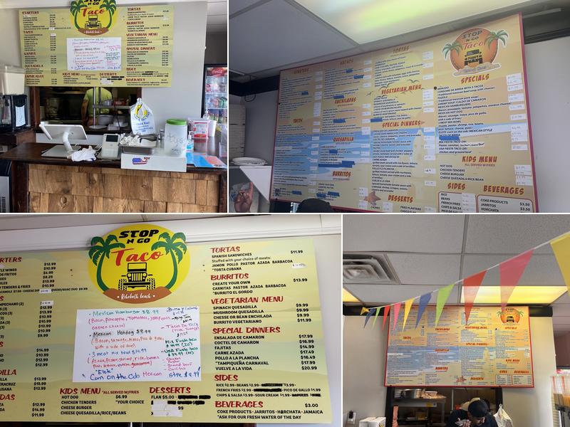 Stop N Go Taco Menu
